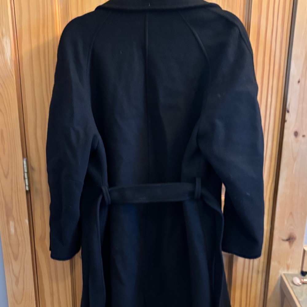 Zara Elegant Black Wrap Coat - Picture 9 of 12